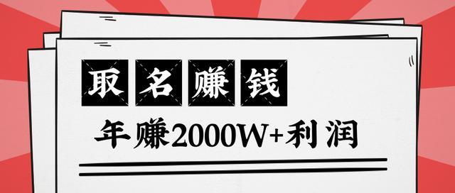 小领域小项目的逆袭！靠取名快速赚钱，年赚2000W+的套路拆解（王通）【视频教程】 配图