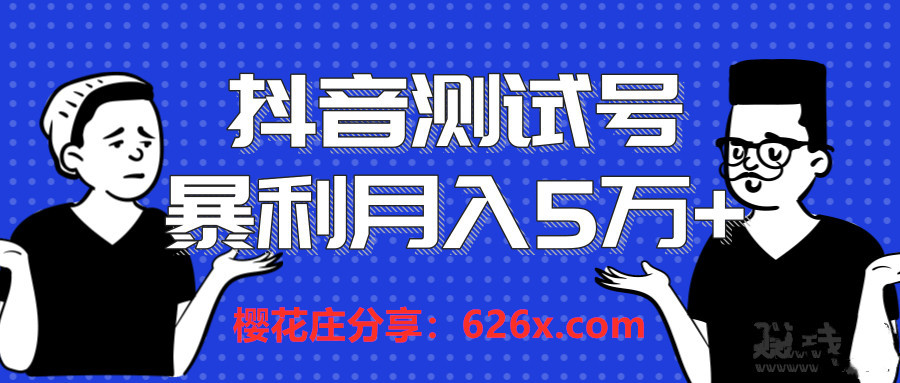 半小时出一个视频，抖音测试号项目月入10w暴利项目【视频教程】 配图